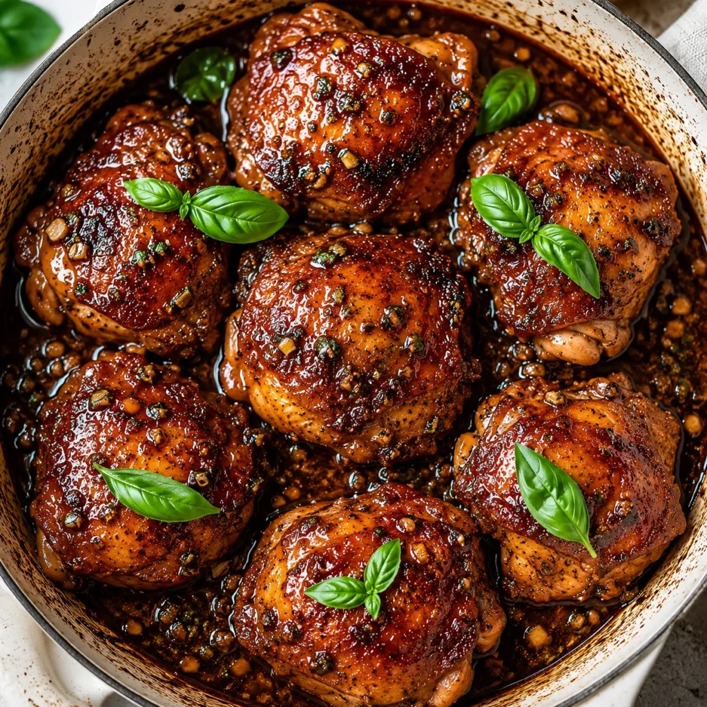 Baked Honey Garlic Chicken Thighs
