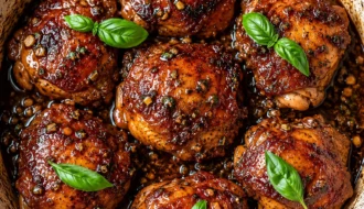 Baked Honey Garlic Chicken Thighs
