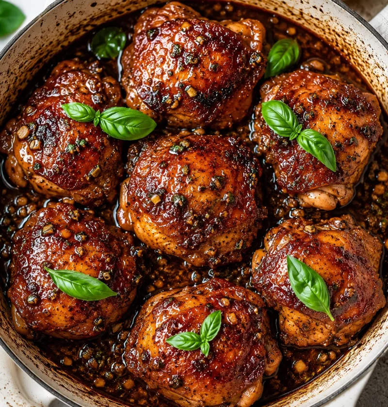 Baked Honey Garlic Chicken Thighs