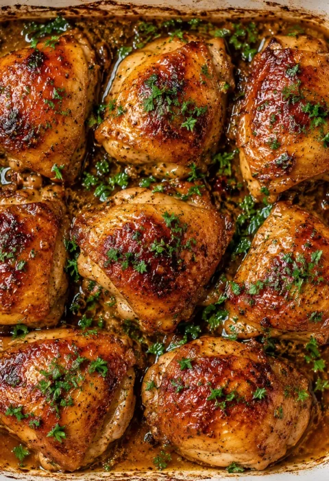Spicy Honey Garlic Chicken Thighs