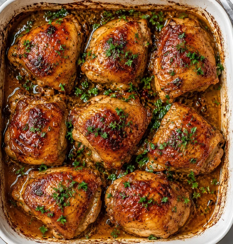 Spicy Honey Garlic Chicken Thighs