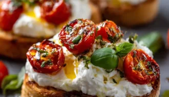 Burrata bruschetta