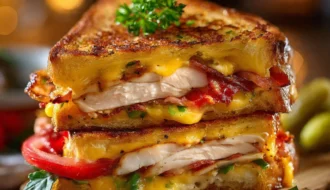Cheddar and Bacon Turkey Melts