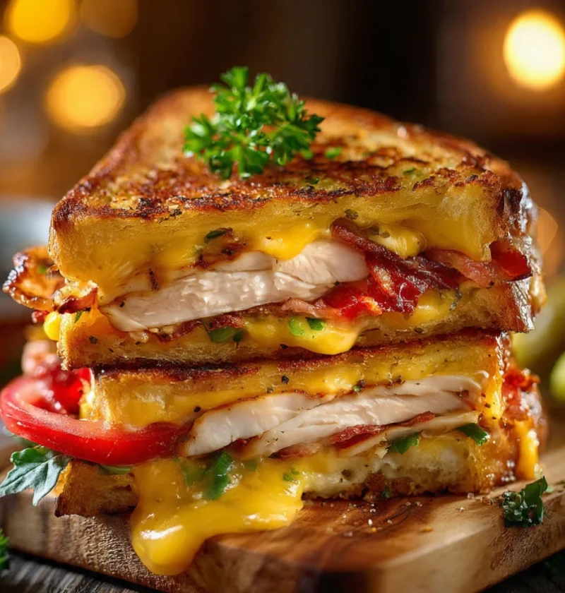 Cheddar and Bacon Turkey Melts