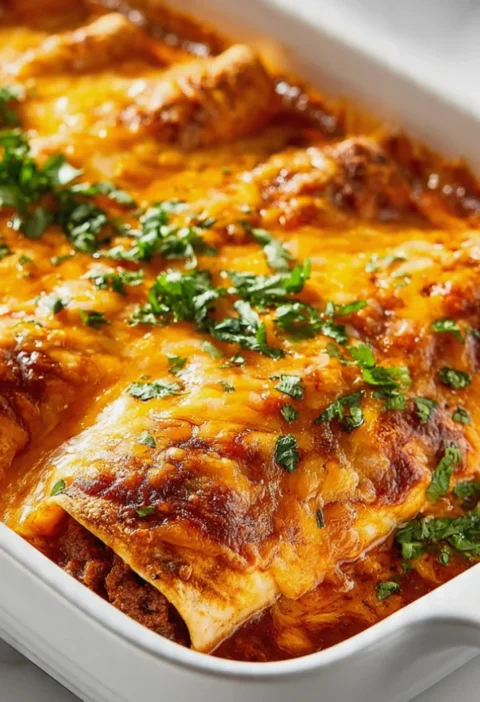 Cheesy Beef Enchiladas