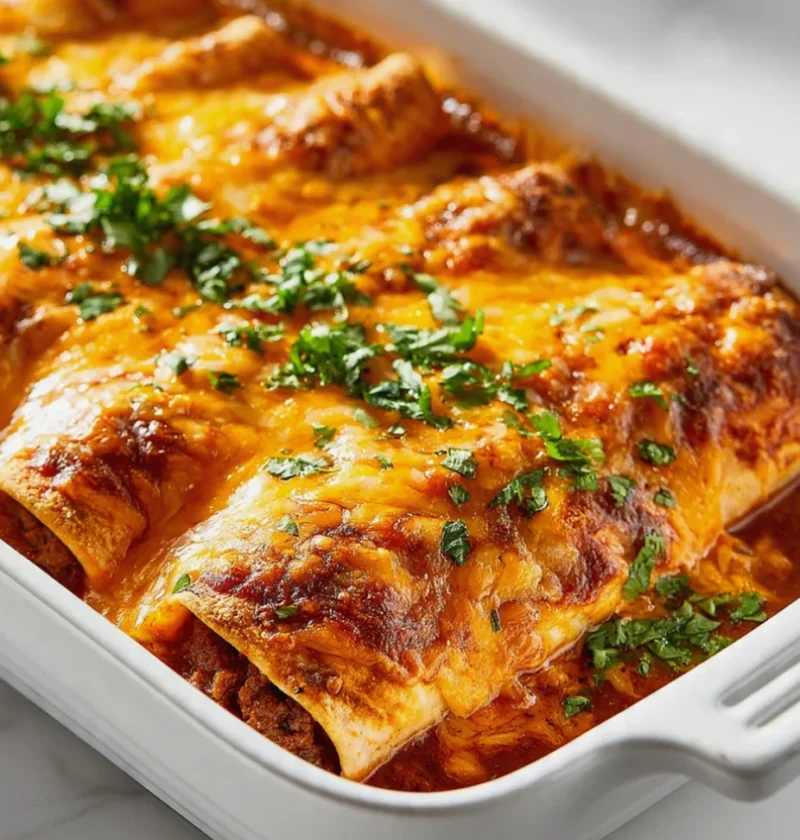 Cheesy Beef Enchiladas