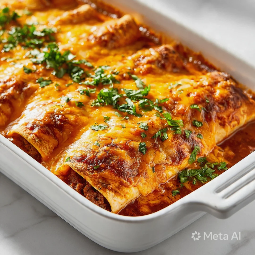 Cheesy Beef Enchiladas