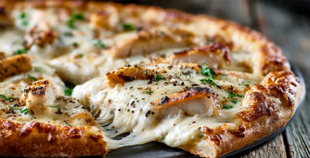 Chicken Alfredo Pizza - Chicken Alfredo Pizza