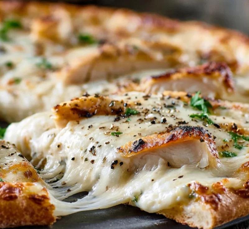 Chicken Alfredo Pizza
