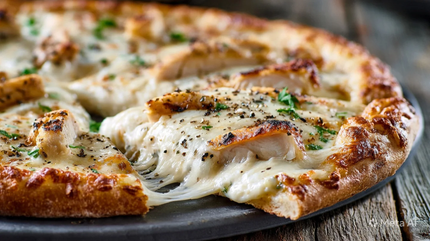Chicken Alfredo Pizza