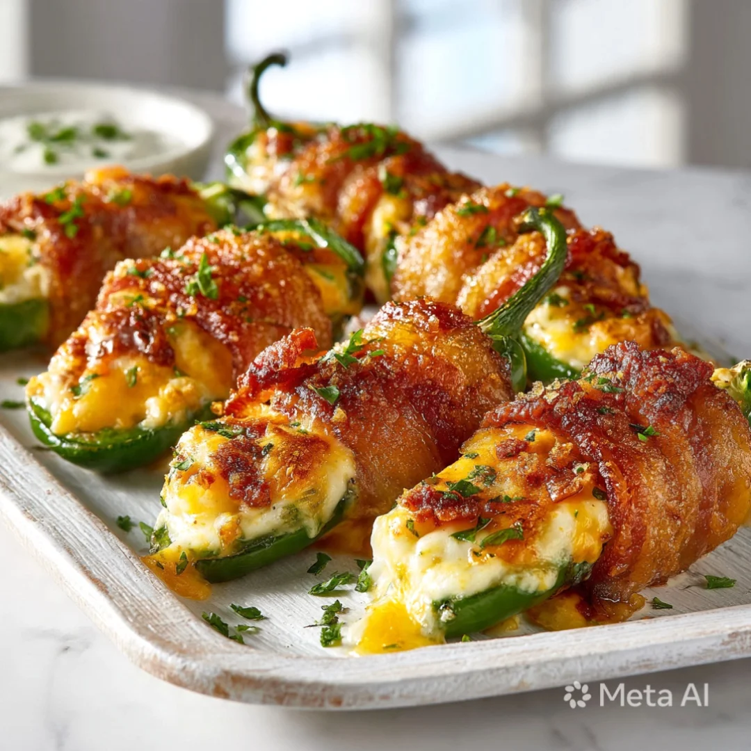 Crispy Bacon Cheddar Jalapeño Poppers