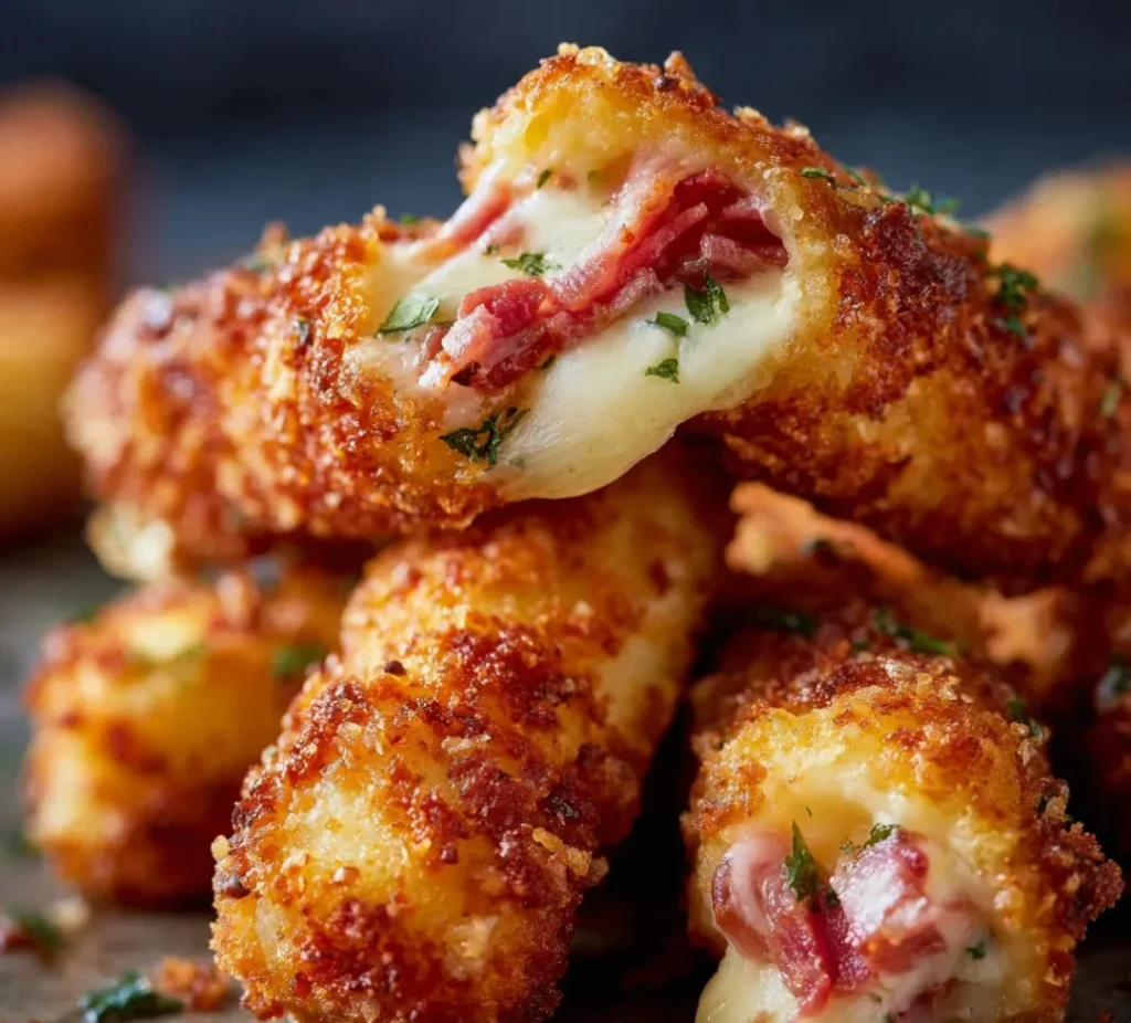 Crispy Baked Ham & Cheese Mozzarella Sticks & Perfect Snack - Crispy Baked Ham & Cheese Mozzarella Sticks & Perfect Snack