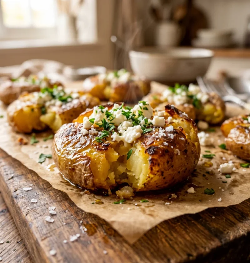 Crispy Parmesan Smashed Potatoes