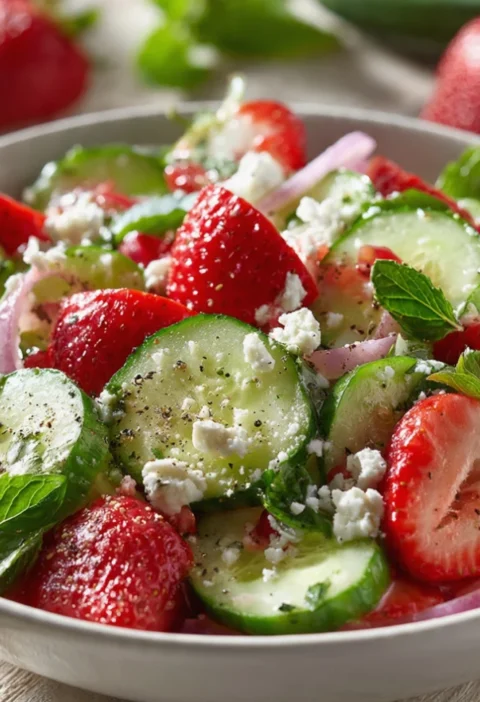 Cucumber Strawberry Salad