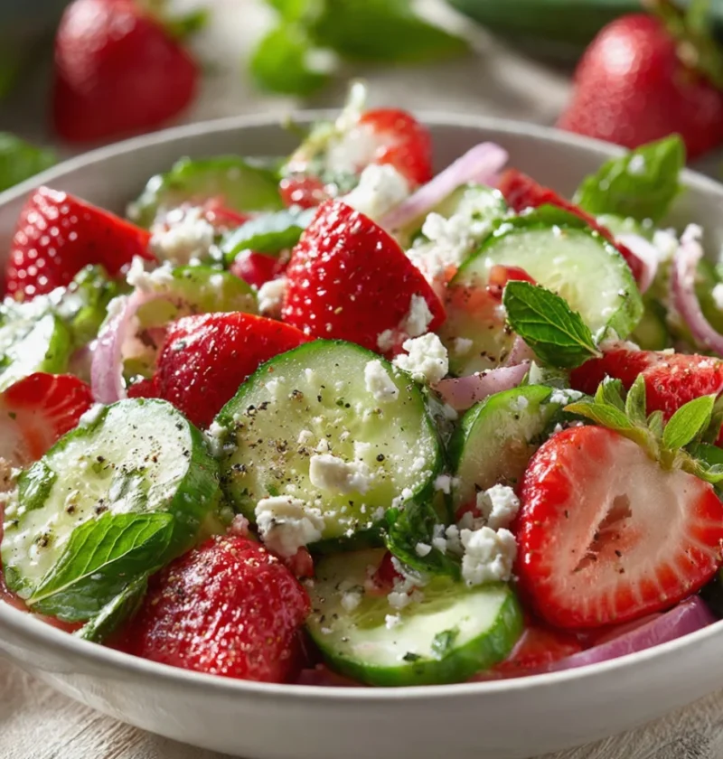Cucumber Strawberry Salad