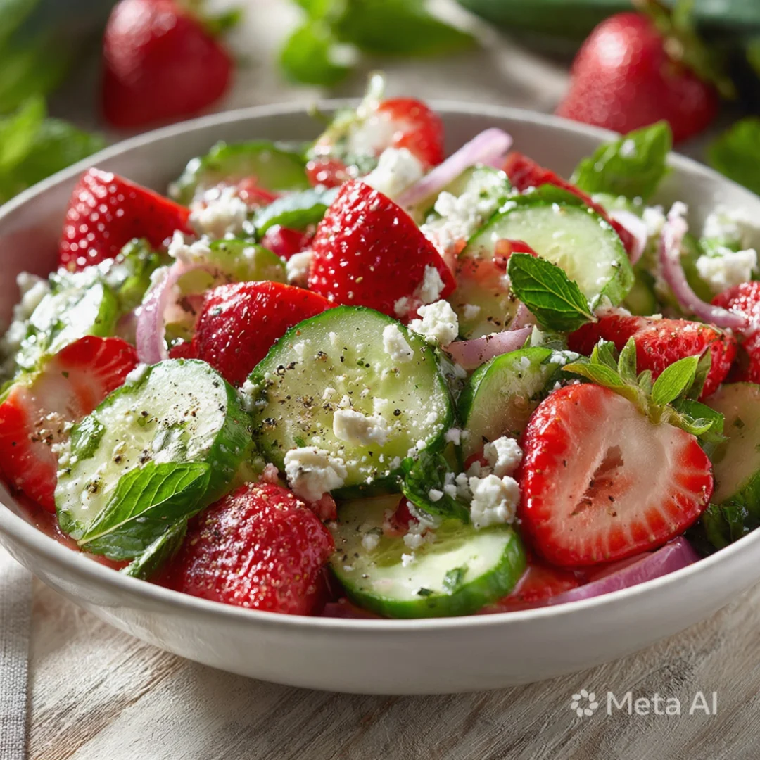 Cucumber Strawberry Salad