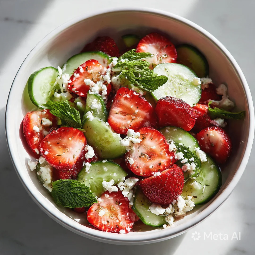 Cucumber Strawberry Salad