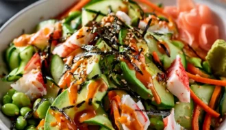 easy california roll cucumber salad