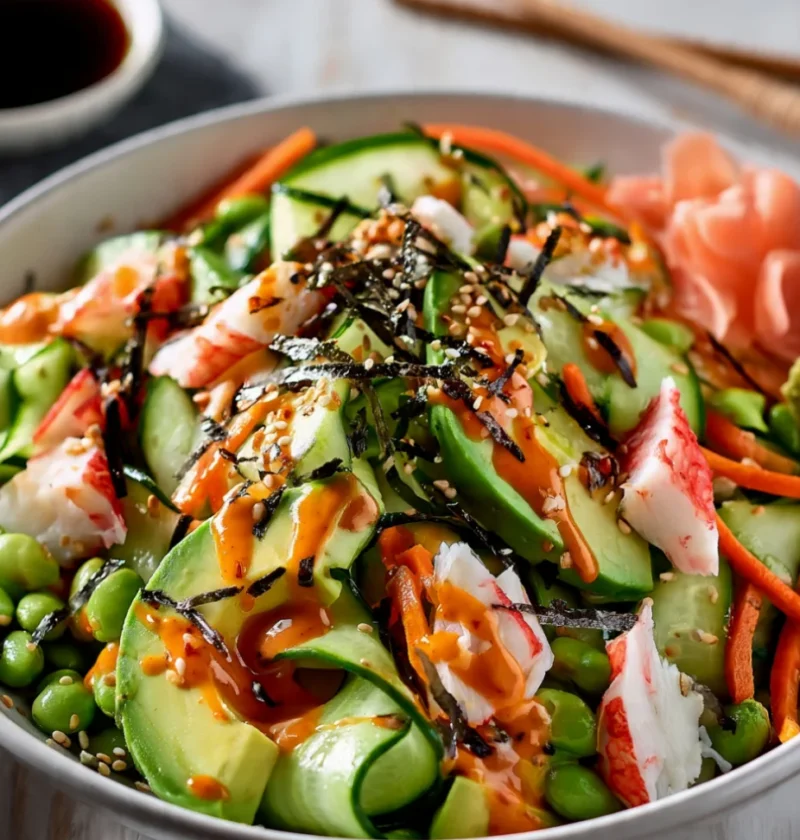 easy california roll cucumber salad