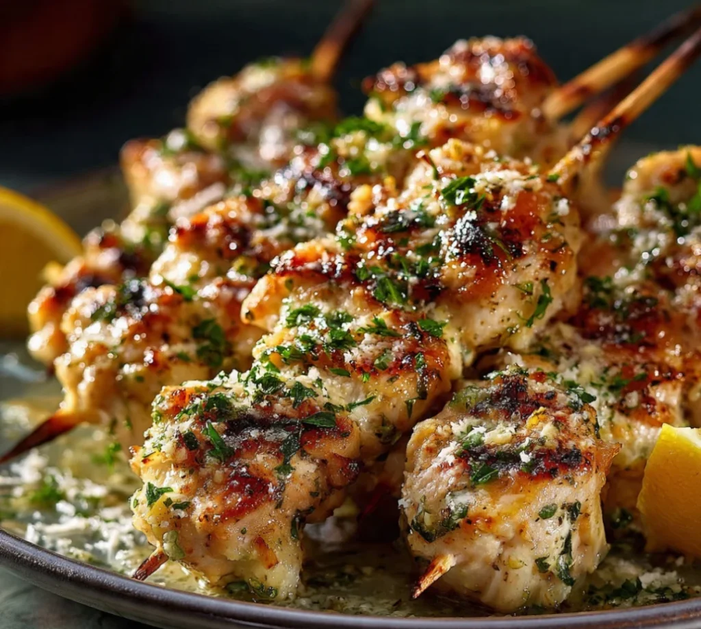 Garlic Parmesan Chicken Skewers: A Flavorful Delight! - Garlic Parmesan Chicken Skewers: A Flavorful Delight!