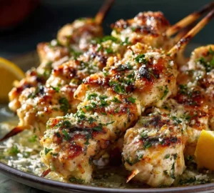 Garlic Parmesan Chicken Skewers: A Flavorful Delight!