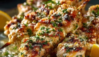 Garlic Parmesan Chicken Skewers