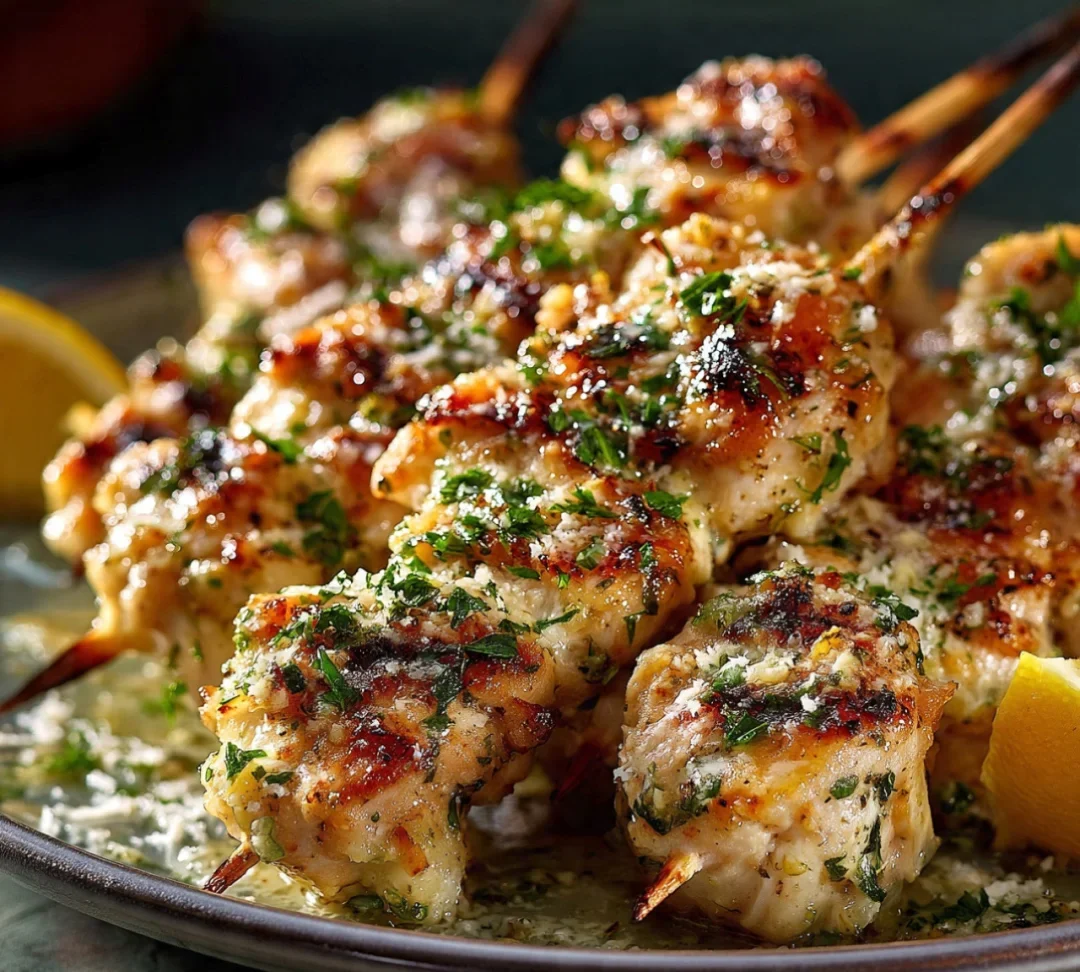 Garlic Parmesan Chicken Skewers: A Flavorful Delight!