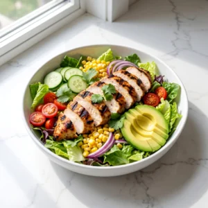Grilled Chicken Avocado Salad Bowl – Tasty and Delightful