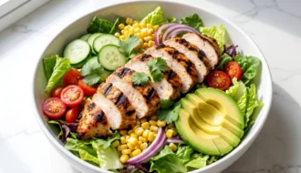 Grilled Chicken Avocado Salad Bowl