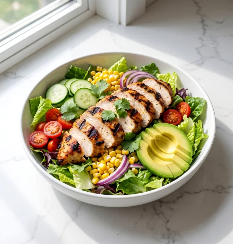 Grilled Chicken Avocado Salad Bowl