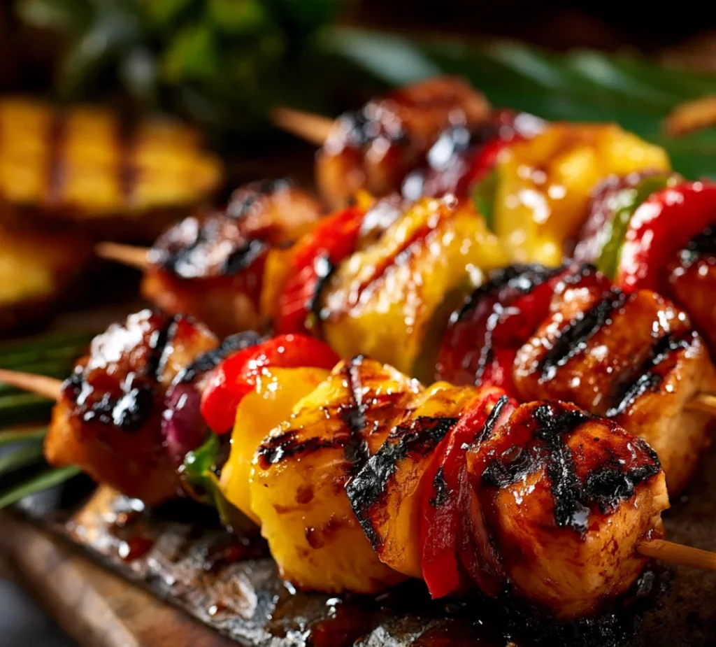Hawaiian Chicken Skewers - Hawaiian Chicken Skewers