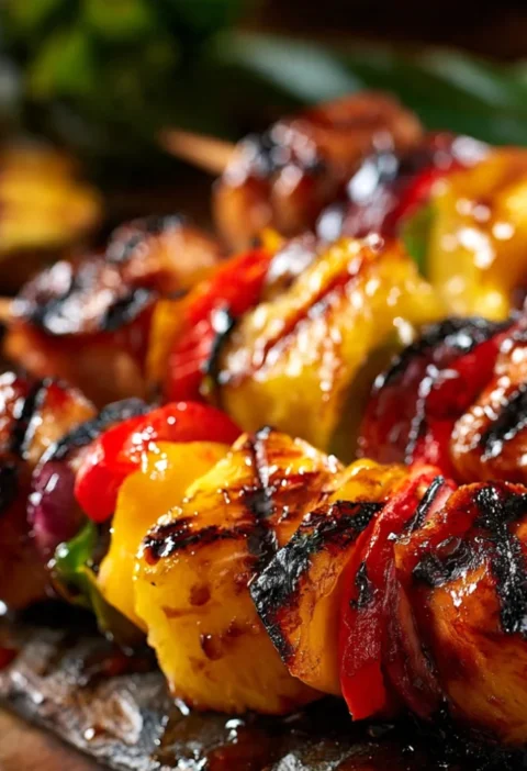 Hawaiian Chicken Skewers