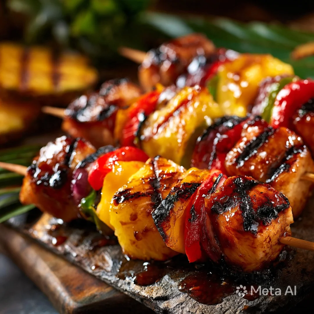 Hawaiian Chicken Skewers