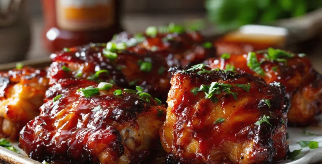 Juicy Oven Baked BBQ Chicken Thighs (Even Non-BBQ Fans Love This!) - Juicy Oven Baked BBQ Chicken Thighs (Even Non-BBQ Fans Love This!)