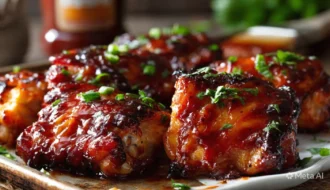 Juicy Oven Baked BBQ Chicken Thighs