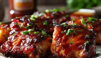 Juicy Oven Baked BBQ Chicken Thighs