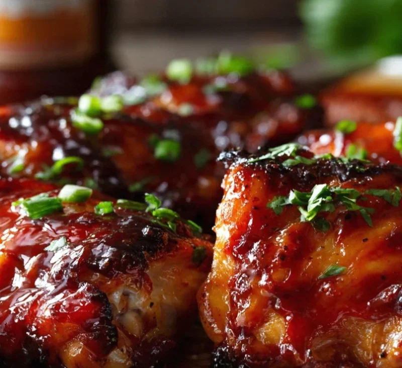 Juicy Oven Baked BBQ Chicken Thighs