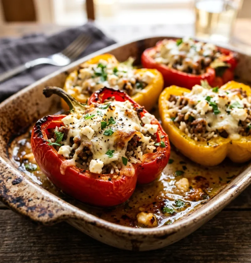 Mediterranean stuffed bell peppers