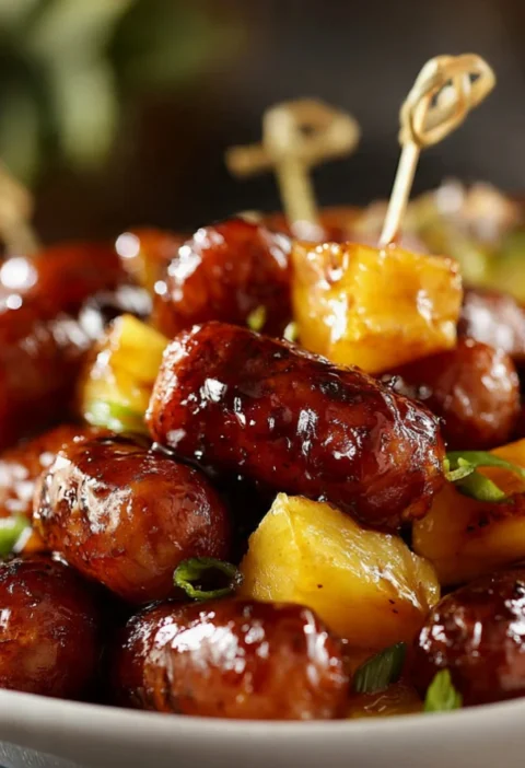 Pineapple Brown Sugar Mississippi Lil Smokies Bites