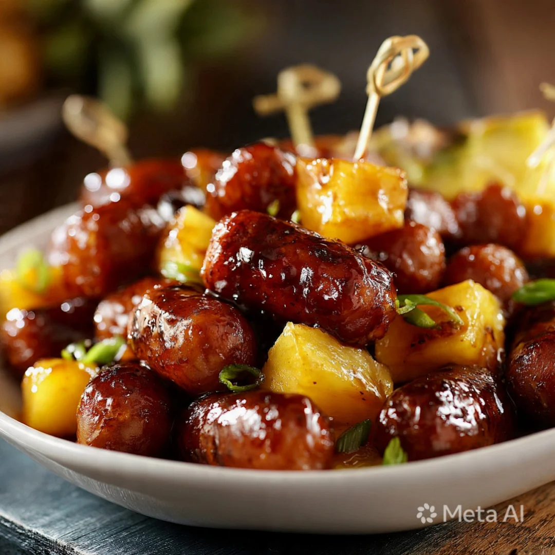 Pineapple Brown Sugar Mississippi Lil Smokies Bites
