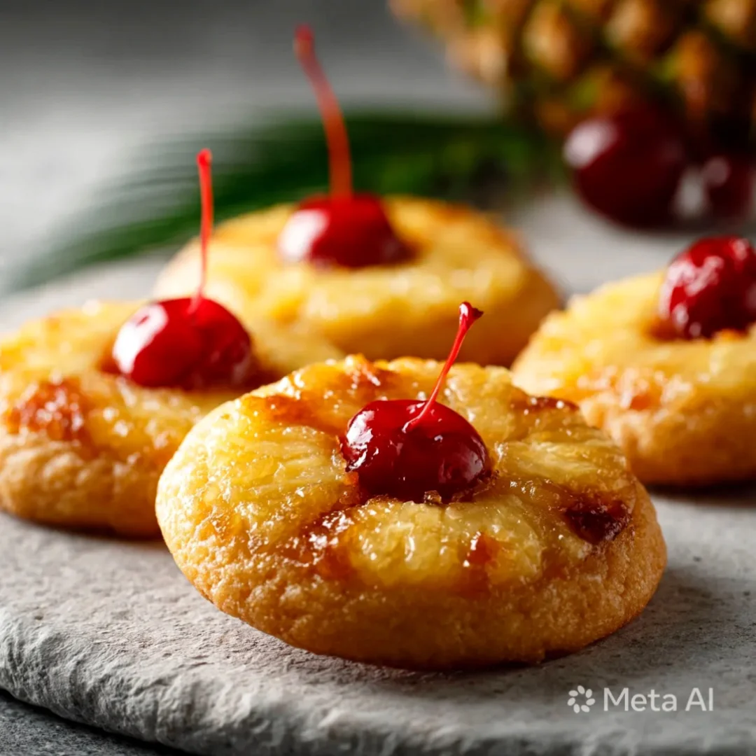 Pineapple Upside Down Sugar Cookies