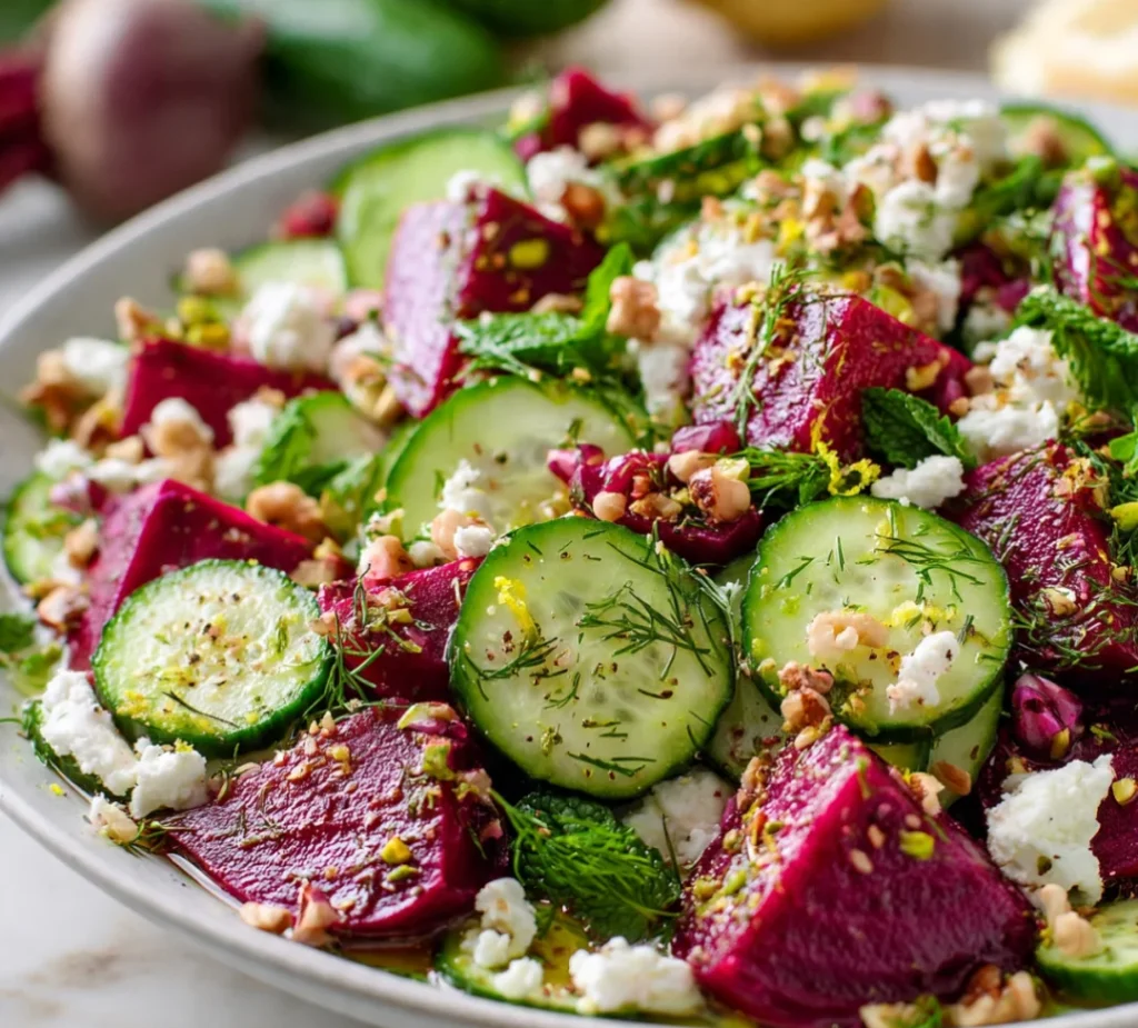 Refreshing Cucumber Beet Salad with Zesty Vinaigrette - Refreshing Cucumber Beet Salad with Zesty Vinaigrette