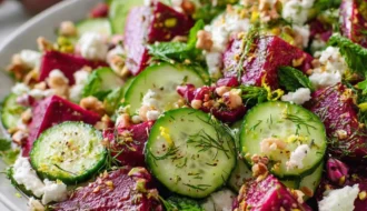 Cucumber beet salad