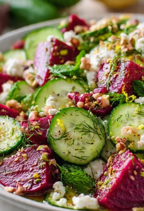 Cucumber beet salad