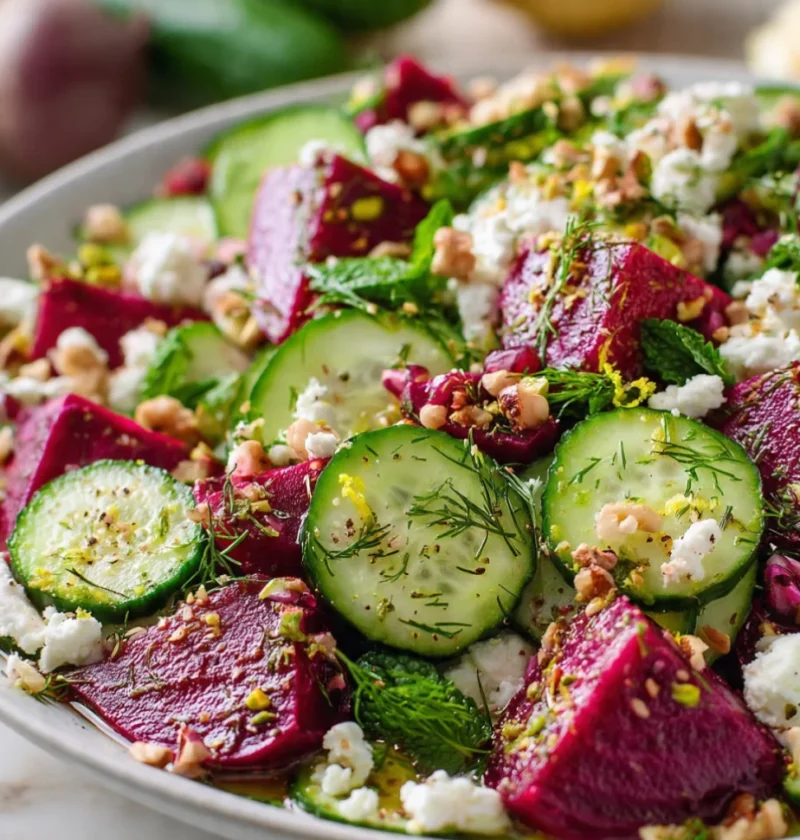 Cucumber beet salad