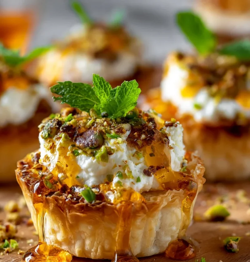 Ricotta Pistachio Honey Bites