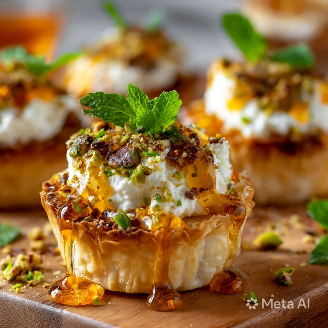 Ricotta Pistachio Honey Bites