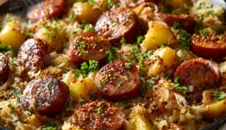 Skillet Kielbasa and Sauerkraut