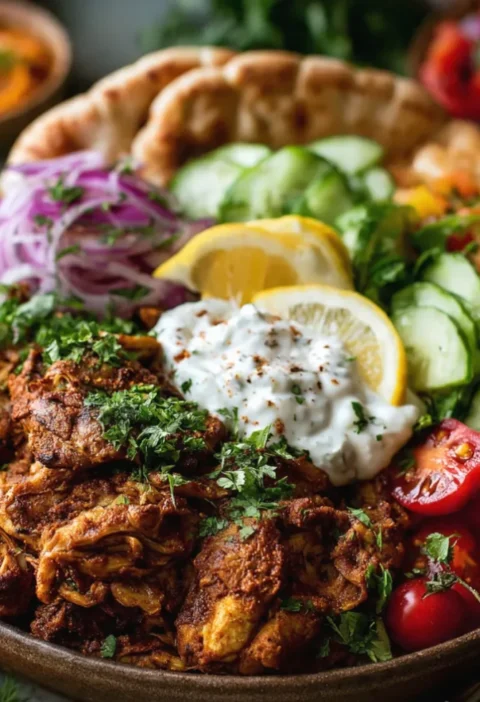 Slow Cooker Chicken Shawarma