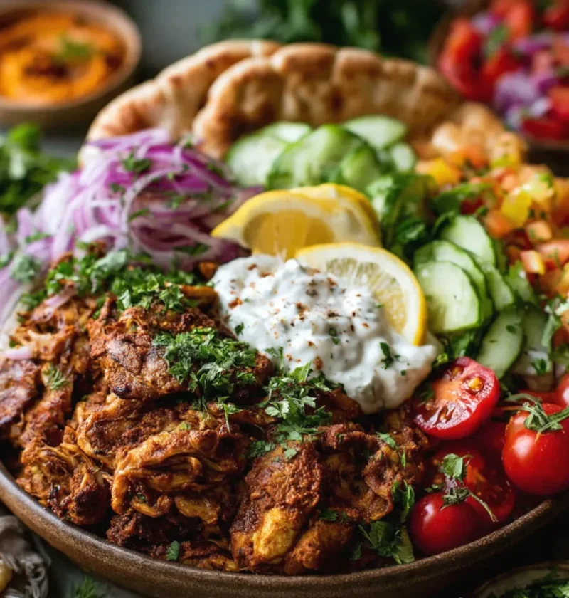 Slow Cooker Chicken Shawarma